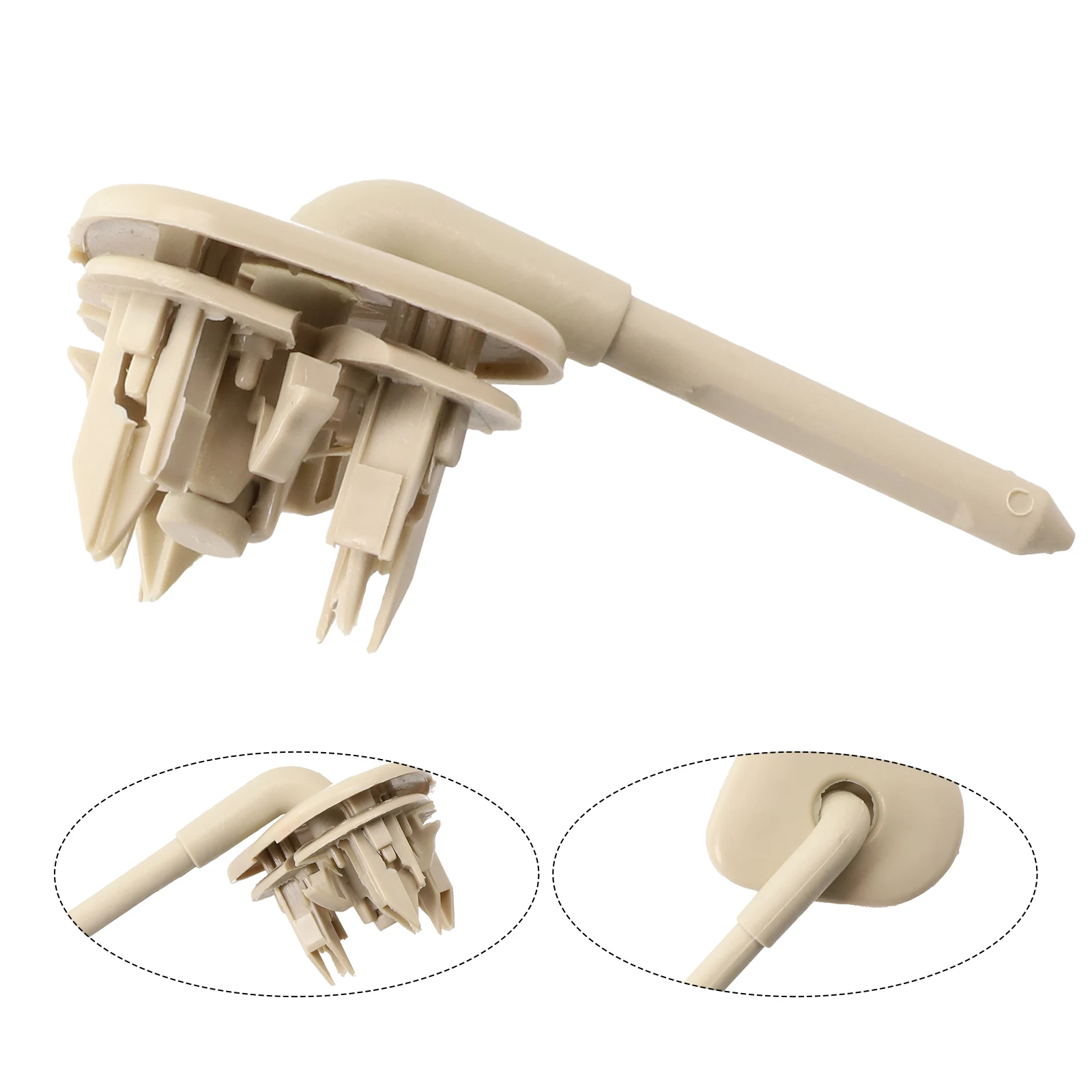 Fixed Clip Sun Visor Clips Beige Car Accessories Easy Installation Plastic Replacement Rotation Shaft High Quality