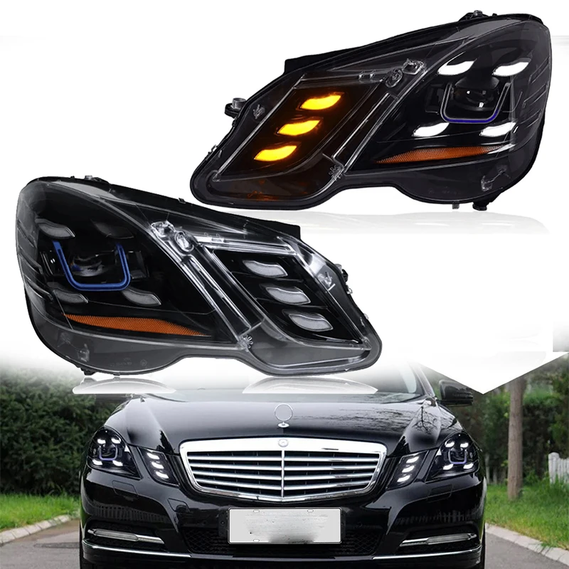 

Suitable for Mercedes Benz E Class W212 Head Lights Assembly 2010-2012 LED Headlights Laser Lens DRL Turn Signal Car Lamp 1 Pair
