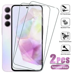 2Pcs Tempered Glass For Samsung Galaxy A13 A55 A35 A25 A15 A53 A73 Screen Protector for Galaxy A05 A14 A24 A34 5G A41 A54 A80