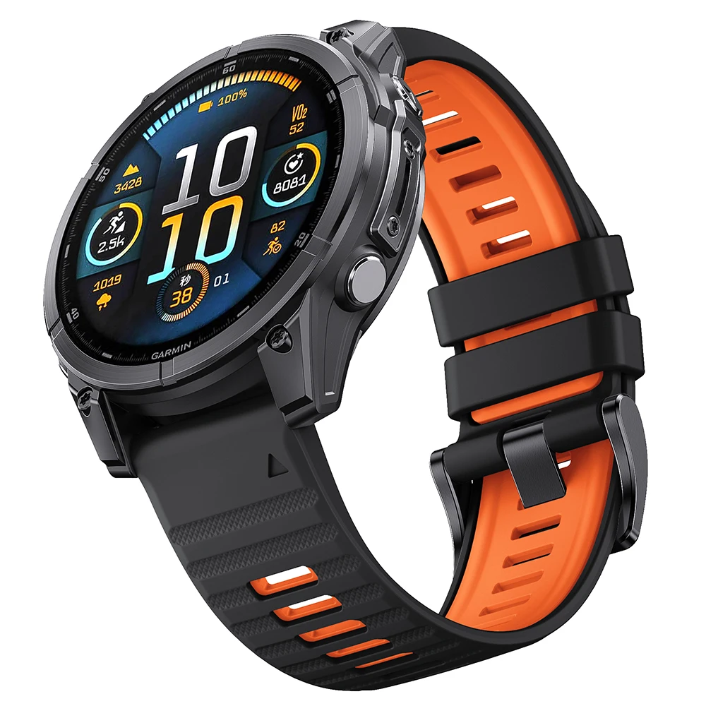 22mm 26mm Quick Fit Silicone Strap For Garmin Fenix 9/8/E/7/7X/6/6X Pro Tactix Replacement Watch Band For Garmin EPIX/Enduro 4 3