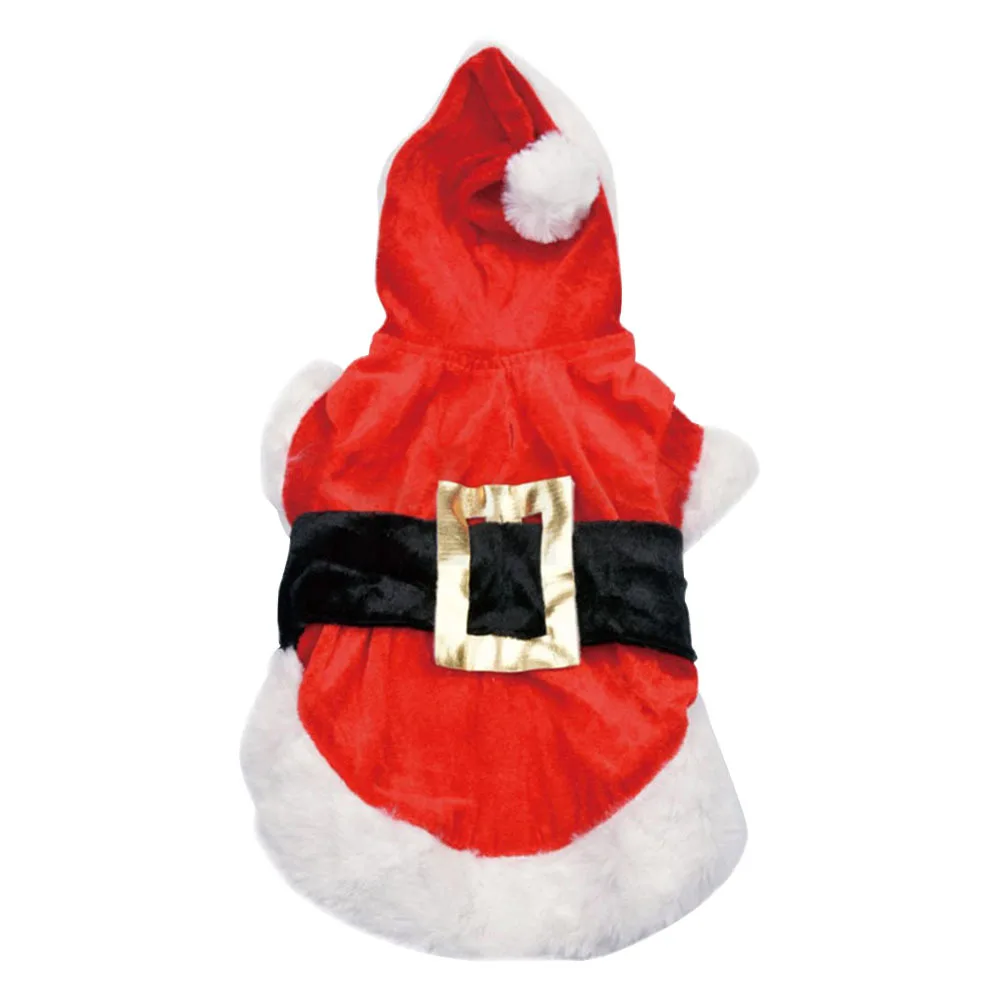 

Santa Dog Costume Pet Christmas Clothes Comfortable Winter Hoodie Sweater Size Xxs Warm Dog Dress Holiday Party Photo Shoot