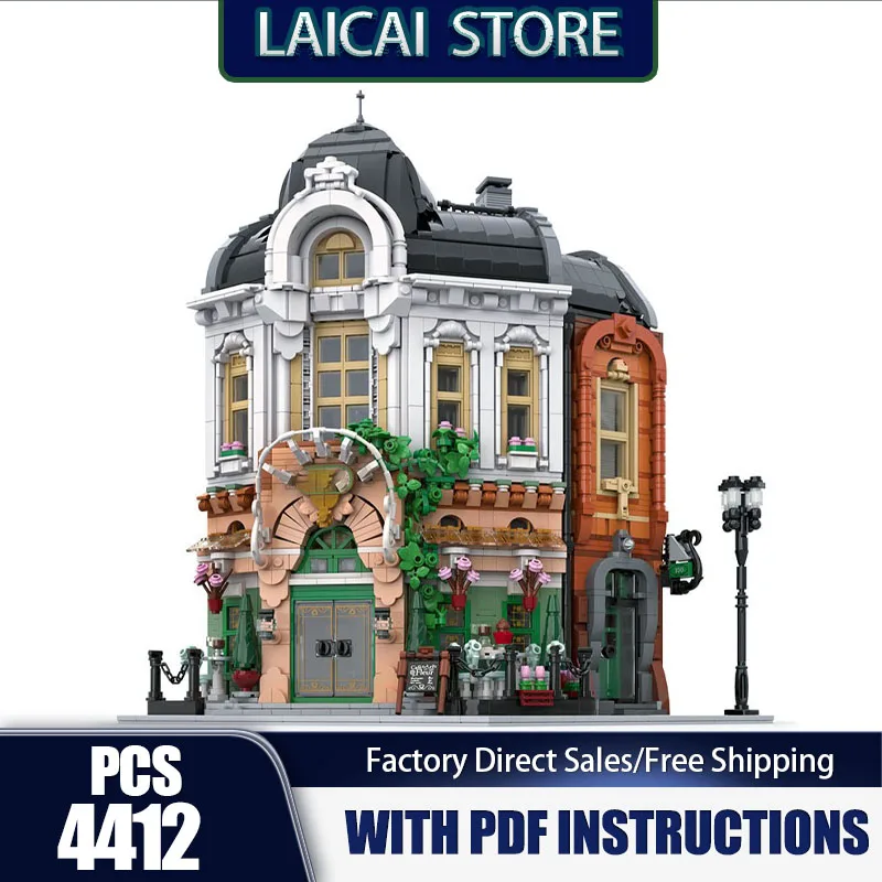 

Medieval Castle Model Moc Building Bricks Cafe Fleur Model Technology Modular Blocks Gifts Christmas Toys Sets Assembly