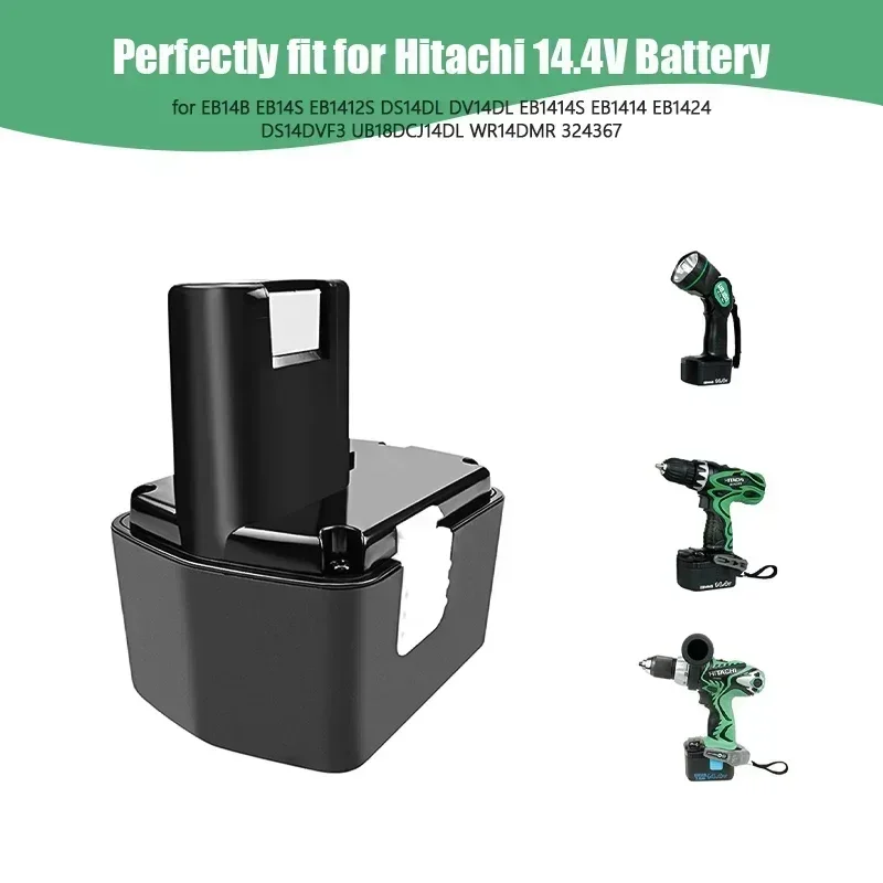 

14.4V New Rechargeable Battery Hitachi Drill Screwdriver Eb1414 Eb1420 Eb1426 Eb1820 12.8ah Rechargeable NiMH Battery Pack