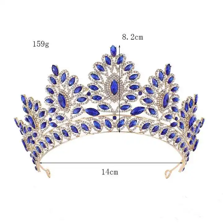 New Color Pink Rhinestone Diadems Exquisite Luxury Wedding Crown for Bride Rhinestone Crown for Wedding Hair Accessories