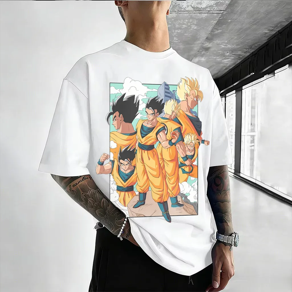2026 Summer Hot Selling Dragon Ball Anime Pattern Family Parent-child T-shirts High Quality Casual Top Harajuku Streetwear Tees