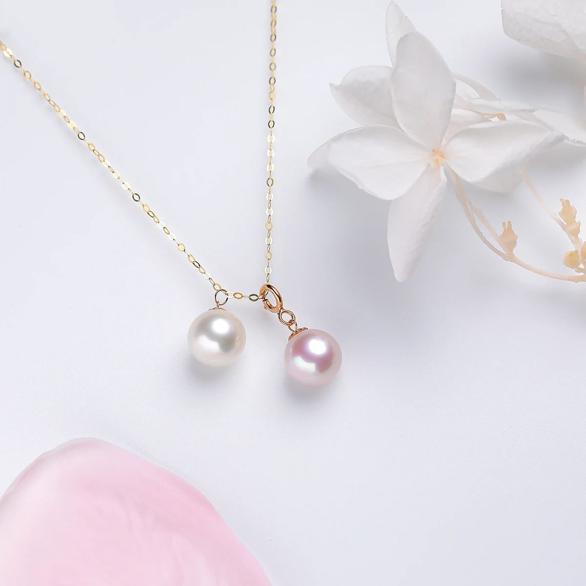 SMILE Pure 18K gold buckle natural pearl pendant DIY universal buckle Au750 bracelet necklace accessories exquisite jewelry