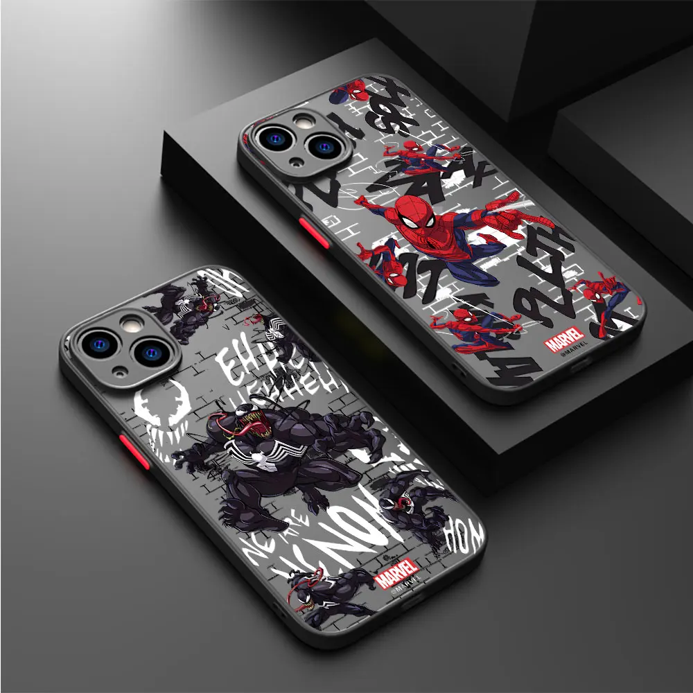 Marvel Spider Man Phone Case for Apple iPhone 15 SE 7 6S Plus XS X XR 13 Pro Max 12 Mini 8 14 Plus 11 13 Soft Funda Cover