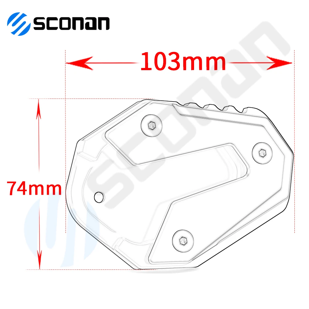 Motorcycle Aluminum Accessories Kickstand Side Stand Extension Pad For Honda cm1100 cmx1100 Rebel1100 REBEL 1100 2020-2023