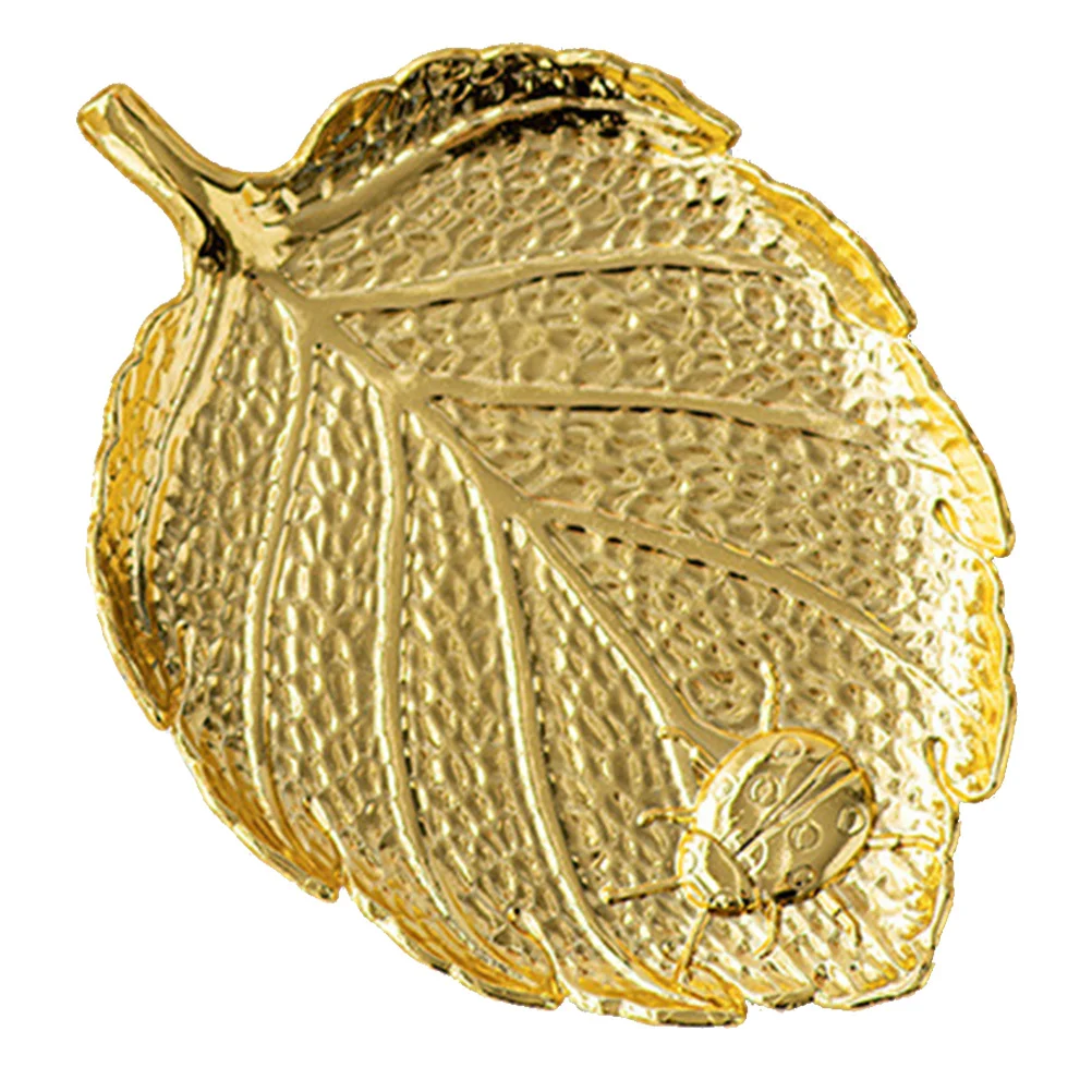 

Decorative Leaf Shaped Coaster Metal Cup Holder Copper Material Stable Nonslip Protection for Various Containers Housewarming