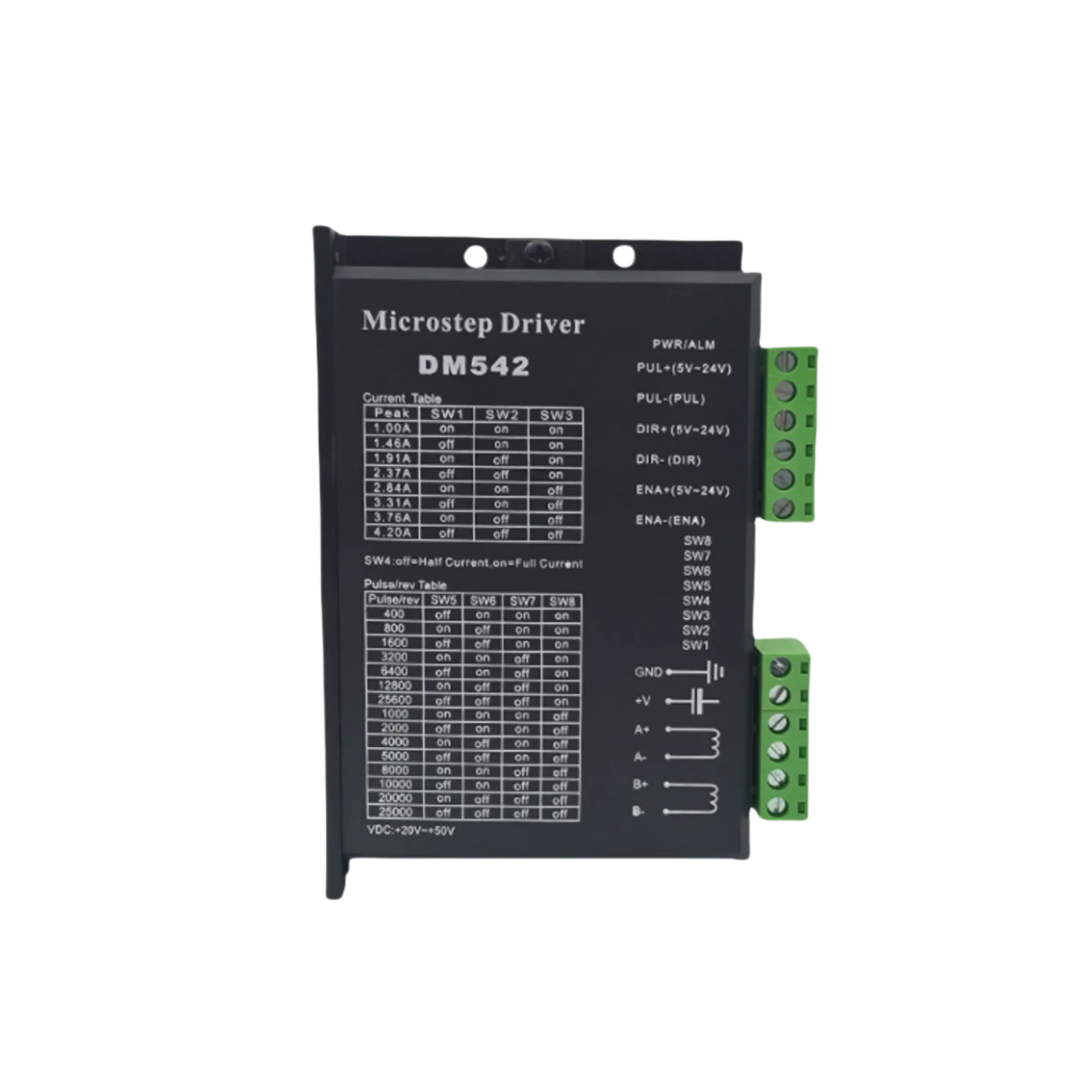 Driver per motore Microstep a 2 fasi TB6600 DM542 DM556 adatto per Controller motore passo-passo NEMA17 NEMA23 42 57 motore passo-passo