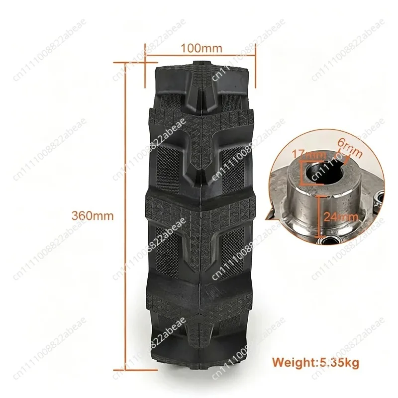 14inch Solid Tire Tubeless 14x5.00-9 Agricultural Tire Steel Hub 17mm Hole for Electric Lawn Mower