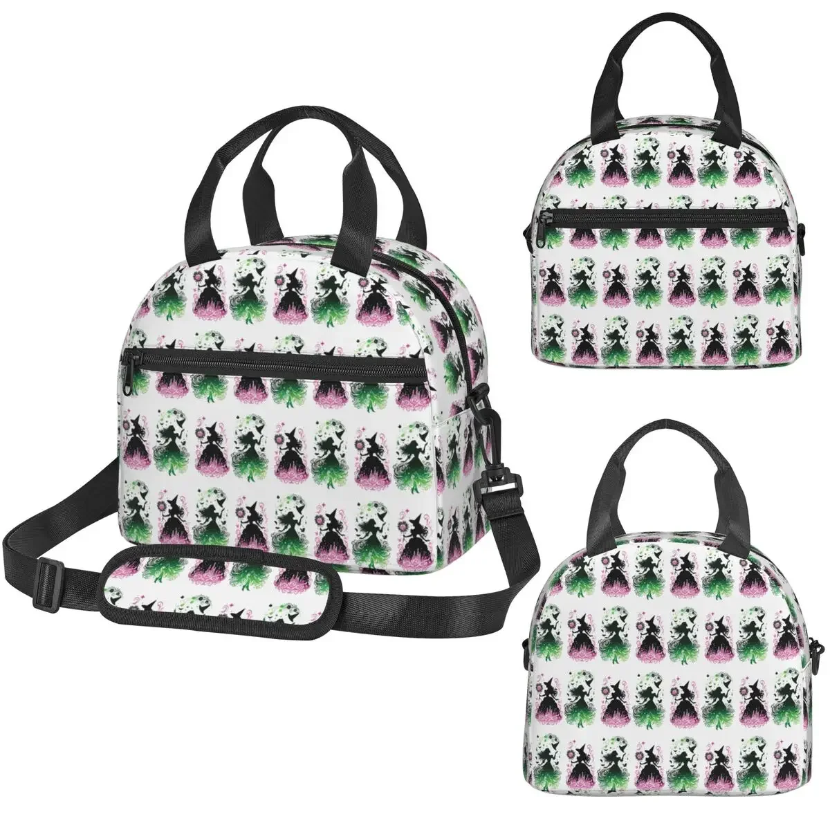 Elphaba And Glinda Wicked The Musical Insulated Lunch Bag for Women Children Leakproof Food Boxes Thermal Lunch Box Tote