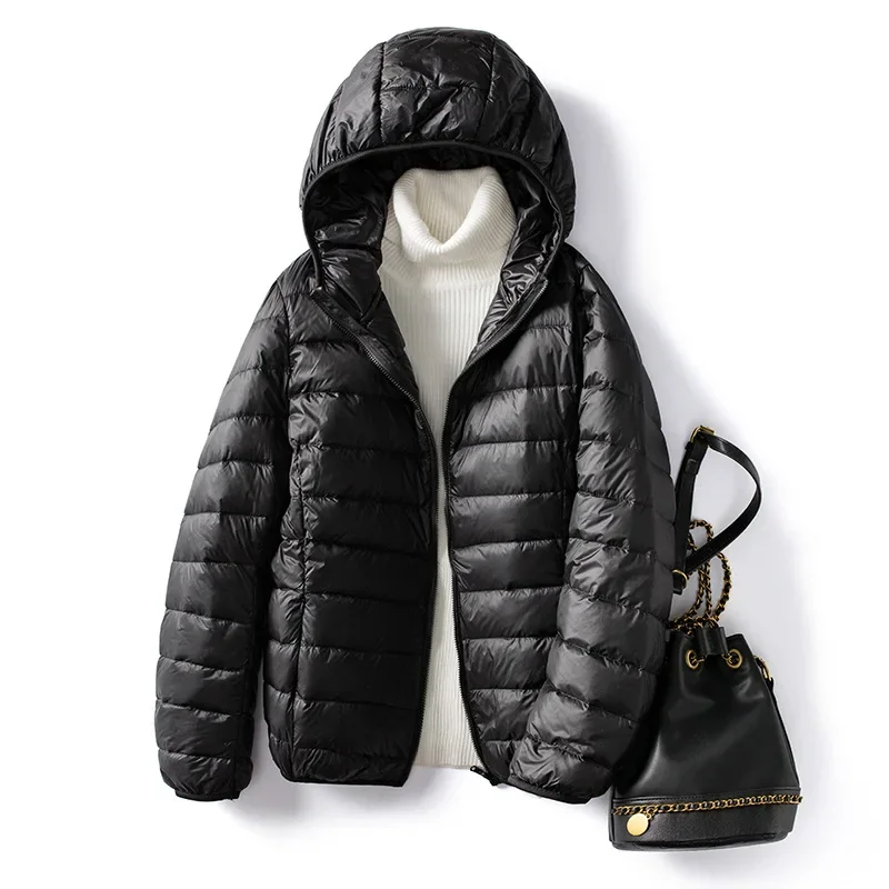 Women Ultra Lightweight Packable Autumn Winter Warm Jackets 2024 New Arrivals Female Slim Short Down Coat