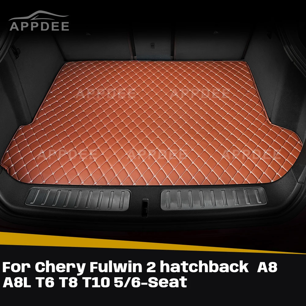 

Для Chery Fulwin 2 хэтчбек 、A8 A8L T6 T8、T10 5/6-местный индивидуальный коврик в багажник автомобиля, вкладыш для багажника, авто аксессуары для интерьера