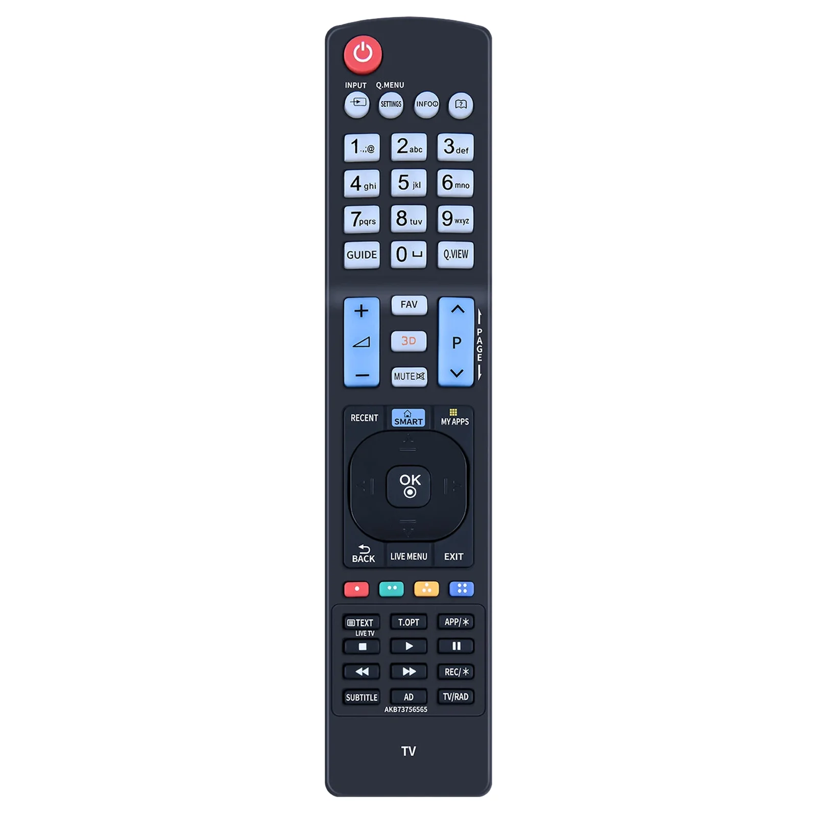 Replacement AKB73756565 Remote Control Compatible with LG Smart TV 42LB650V 50LB650V 60LB650V