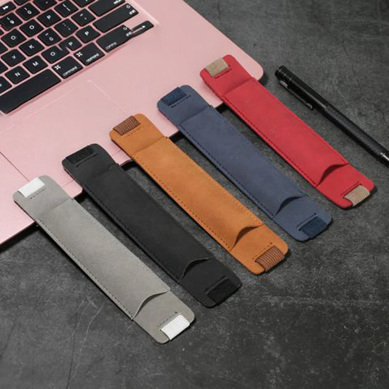 △ Adjustable Elastic Band Pen Holder PU Leather Pen Sleeve Pouch Elastic Notebook Pen Holder 8-1.5 Inch Detachable