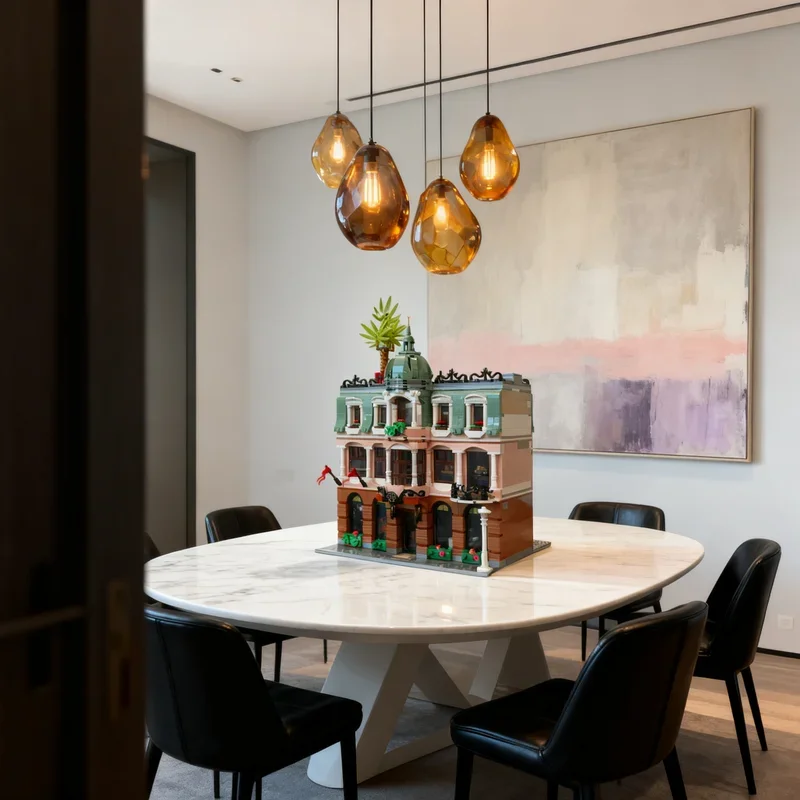 

2877 деталей MOC Boutique Art Hotel: Модульный конструктор для экспертов, модель для сборки, рождественский подарок, игрушка, креативная идея для самостоятельной сборки