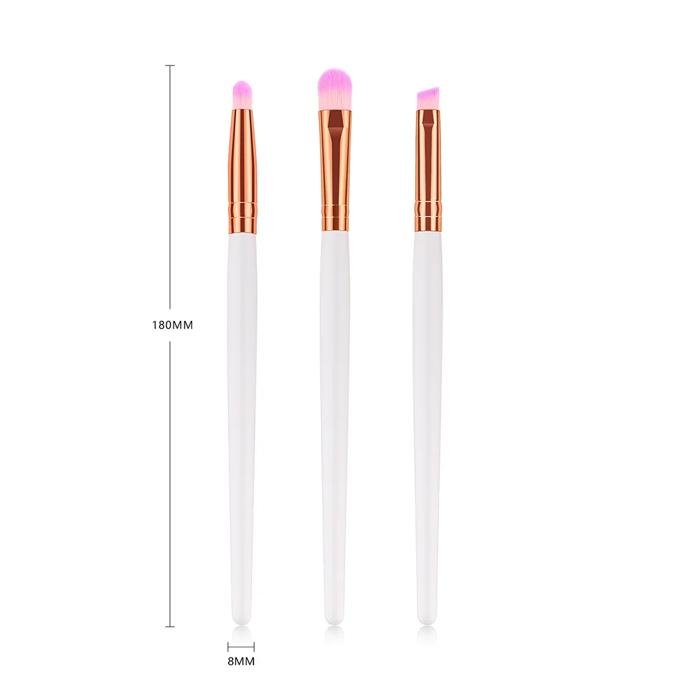 3Pcs Brush Set High Quality Wood Handle Ultra Soft Bristles Natural Finish Makeup Tools for Everyday Wear Professional
