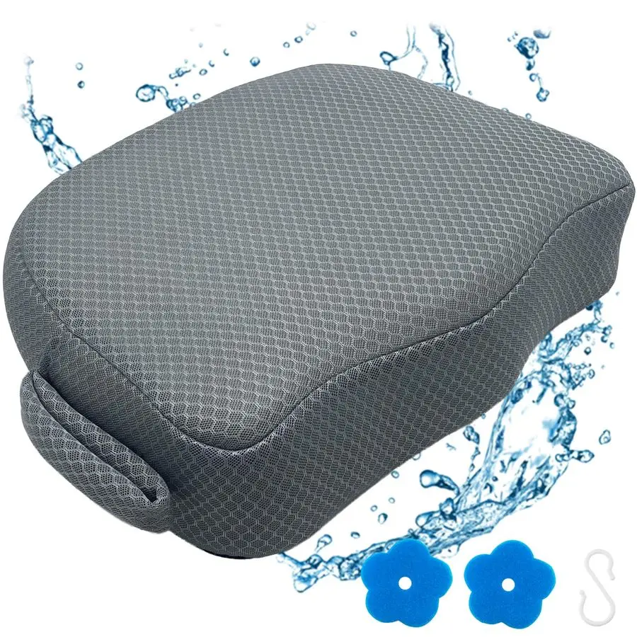 Tub Booster Seat for Adults, 5 Inch Thick Supportive Cushion with NonSlip Bottom, Weighted for Quick Sink Without Float, Spa Boo