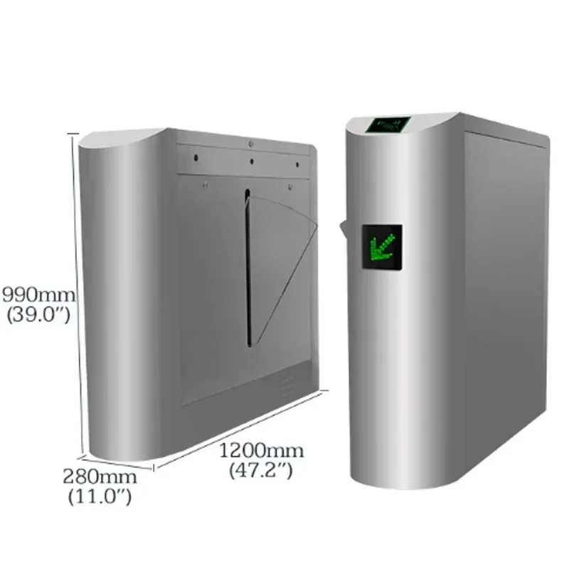 Mongolia Secuera speed Pedestrian Control Electronic Smart Flap Barrier Gate