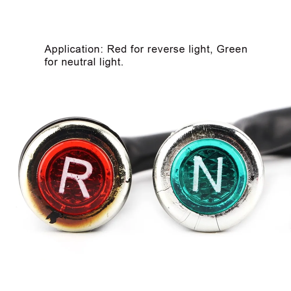 Durable 12V DC Gear Position Indicator Light Red Green Color Neutral Indicator Light Motorcycle Indicator Light For Quads