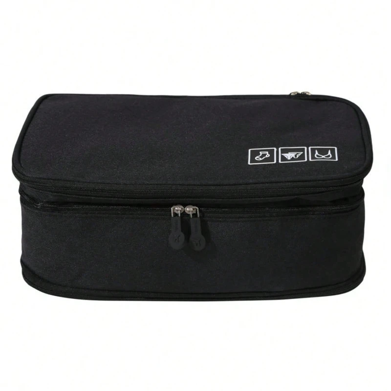 1 قطعة منظم تعبئة السفر خفيف الوزن بسحاب حقيبة تخزين للملابس الداخلية والجوارب وإكسسوارات للأمتعة وحقائب السفر