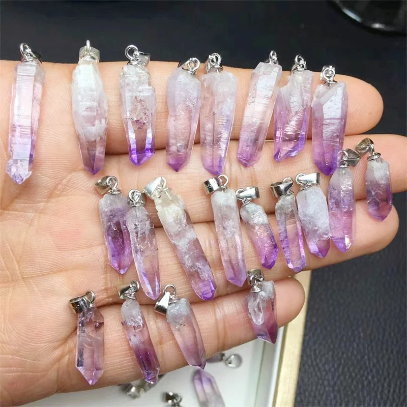 S925 Natural Cruze Quartz Pendant Reiki Charm Pendants DIY Crystal Jewelry Making Necklaces Gift 1pcs