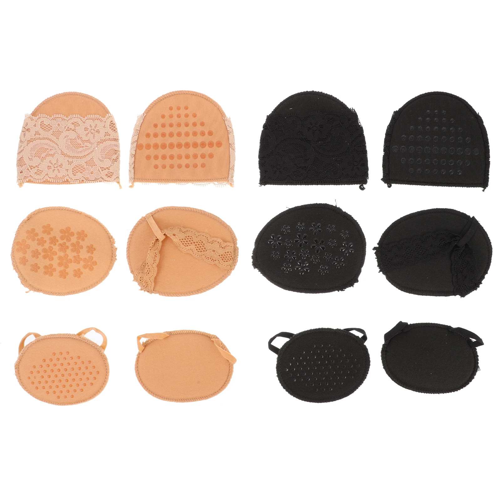 

6 Pairs High Heel Insoles Metatarsal Pads Pain Relief Foot Cushions Half Size Comfortable Lightweight Anti Slip Foot Care Tools