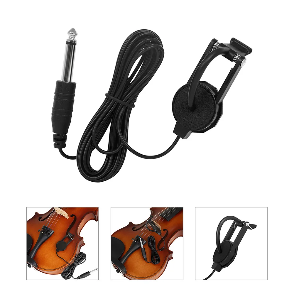 

Hole Free Violin Pickup Clip-On Piezo Contact Microphone For Acoustic Violin Amplification Sound Transducer Accessory
