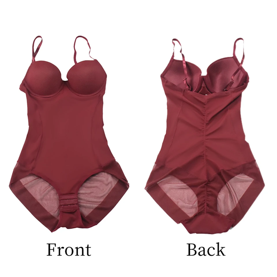 Weißer Bügel-Bodysuit für Damen, formgebend, dehnbar, einfarbig, seidig, Unterwäsche, Bodysuits, Shapewear – Detail 12