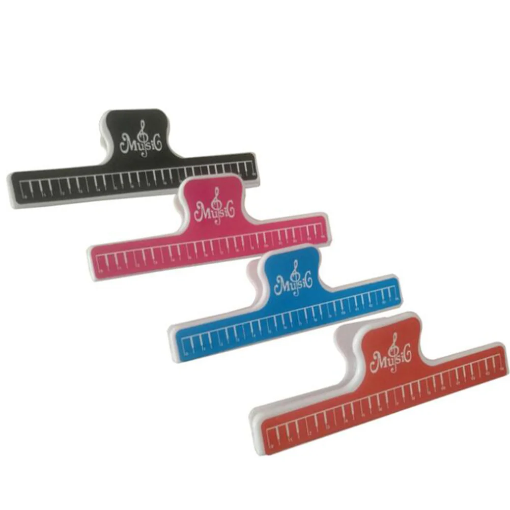 

6Pcs Music Book Clips Durable Piano Score Clamp Plastic Holder Waterproof Sheet Music Document Protector Book Page Holder
