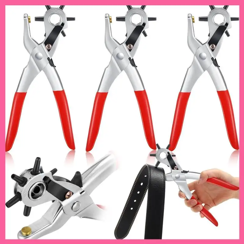 

ABNM 3-pak дырокол для ремня для кожи Дырокол для поделок Дырокол для ремня 6 Размер нескольких отверстий для вращающегося дырокола