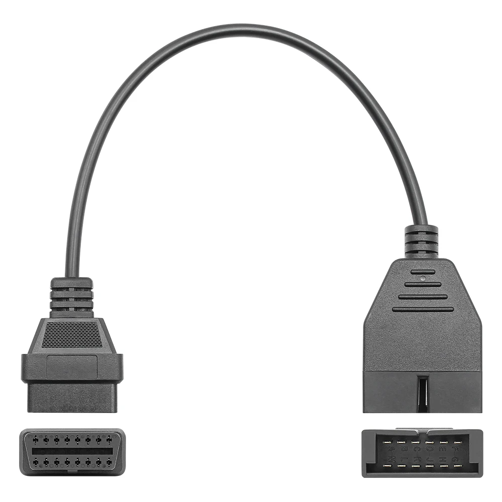 

12 Pin to 16 Pin OBD1 to OBD2 Connect Cable Connector Adapter for GM for Hyundai