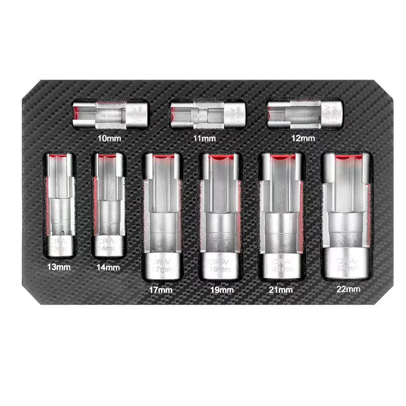 9-Piece Slotted YouTube Sleeve, Oxygen Sensor Wrench, Fuel Pipe Removal Repair Tool