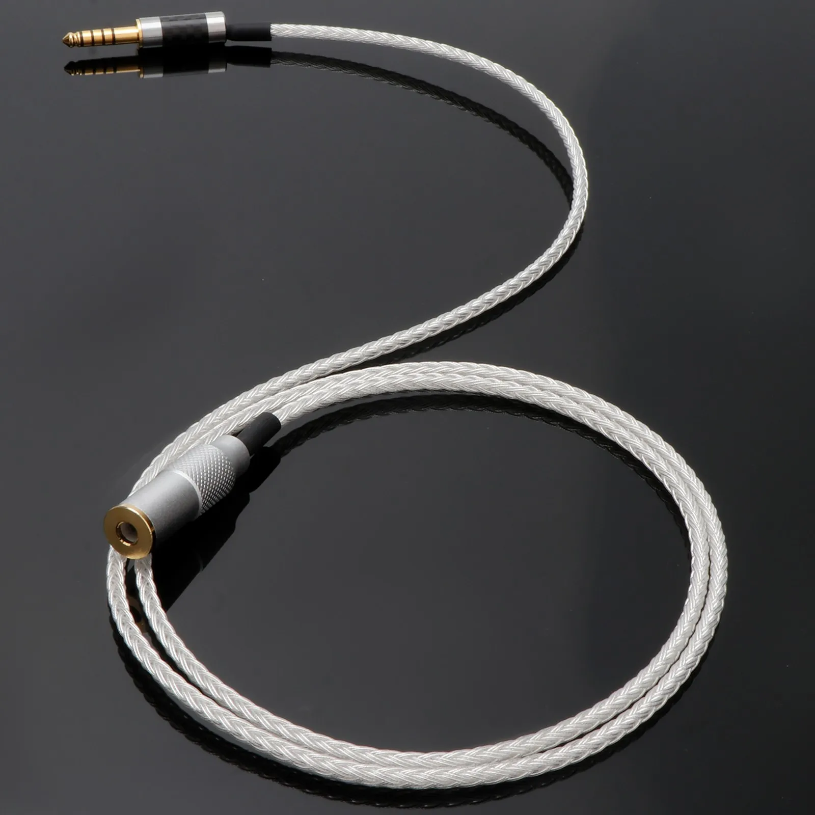 High Quality16 Core OCC Silver Plated Headphone Earphone Extension Cable For xlr 2.5mm  3.5mm 6.5mm 4.4mm male to 4.4mm female