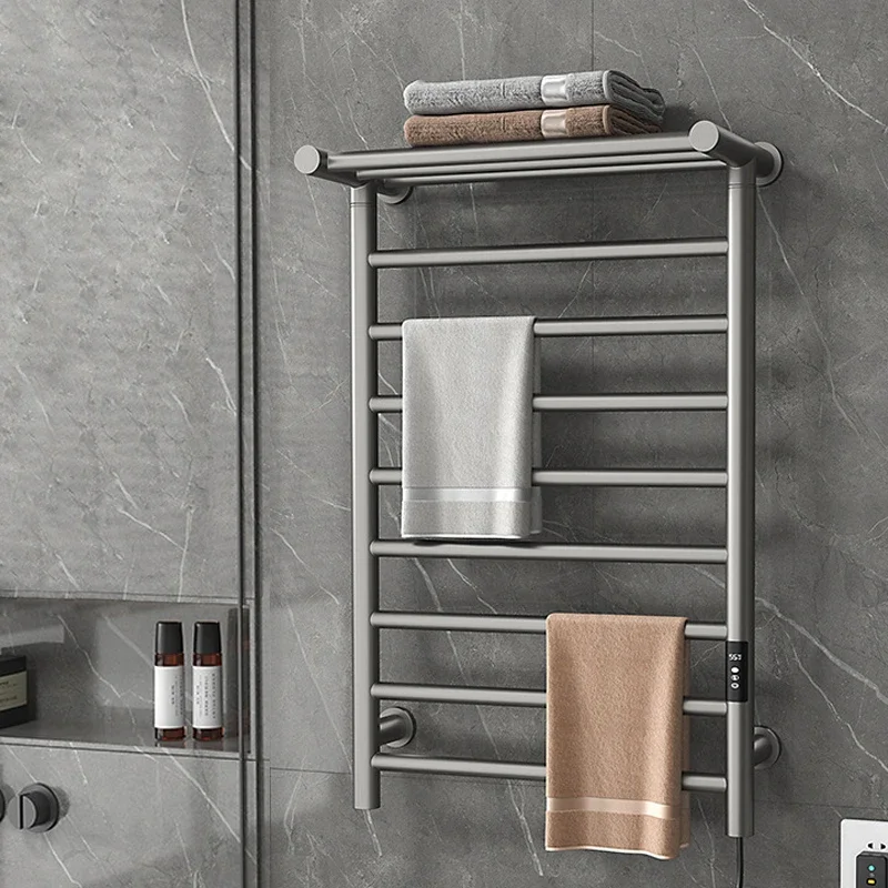 50*86*23.5cm Towel Warmer 304 Stainless Steel 30-70°C adjustment 1-9H timing Smart Heated Electric Towel Rack 110V/220V