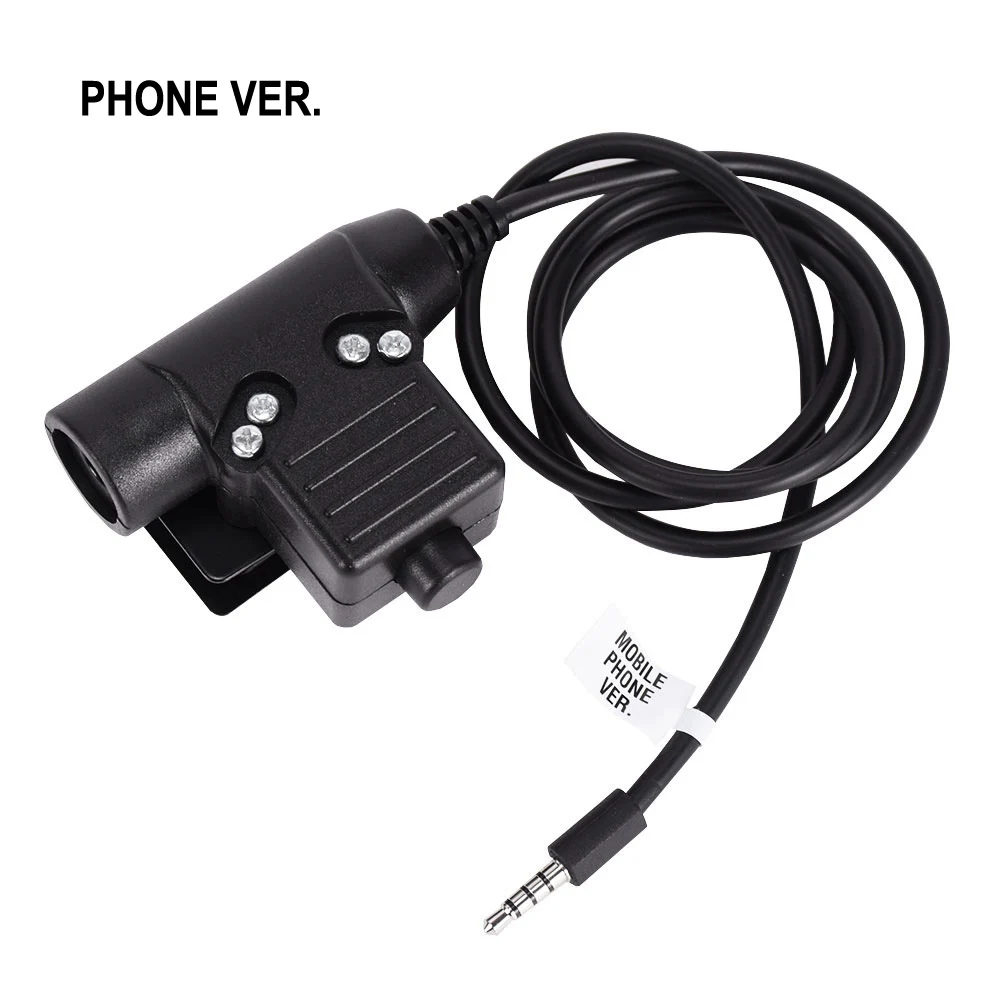 Tactical Headset U94 PTT Plug For Kenwood Icom Midland Motorola Walkie Talkie Baofeng UV-82 Radio Headphone Accessories