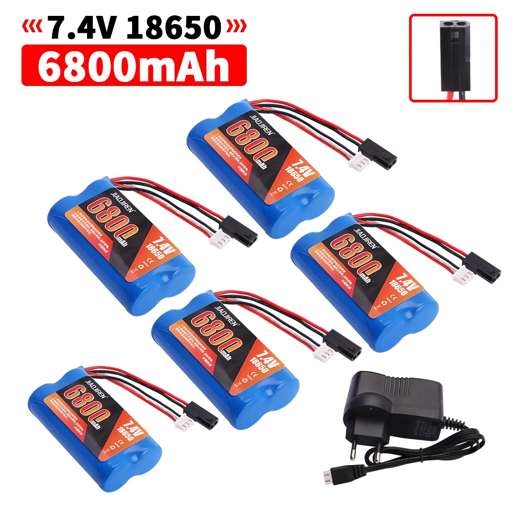 7.4V 6800Mah Lipo Battery with 5500 Plug for MJX T40 T40C F39 F49 T39 BG1518 BG1513 BG1515 BG1507 BG1506 RC Toys cars boat Parts