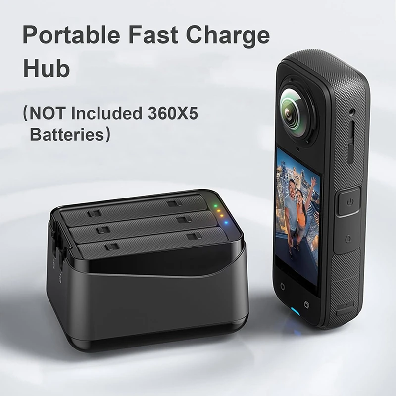 Battery Charger for X5, 3 Slot Battery Charging Station Storage Compartment Accessories (NOT Included Battery)-A74P