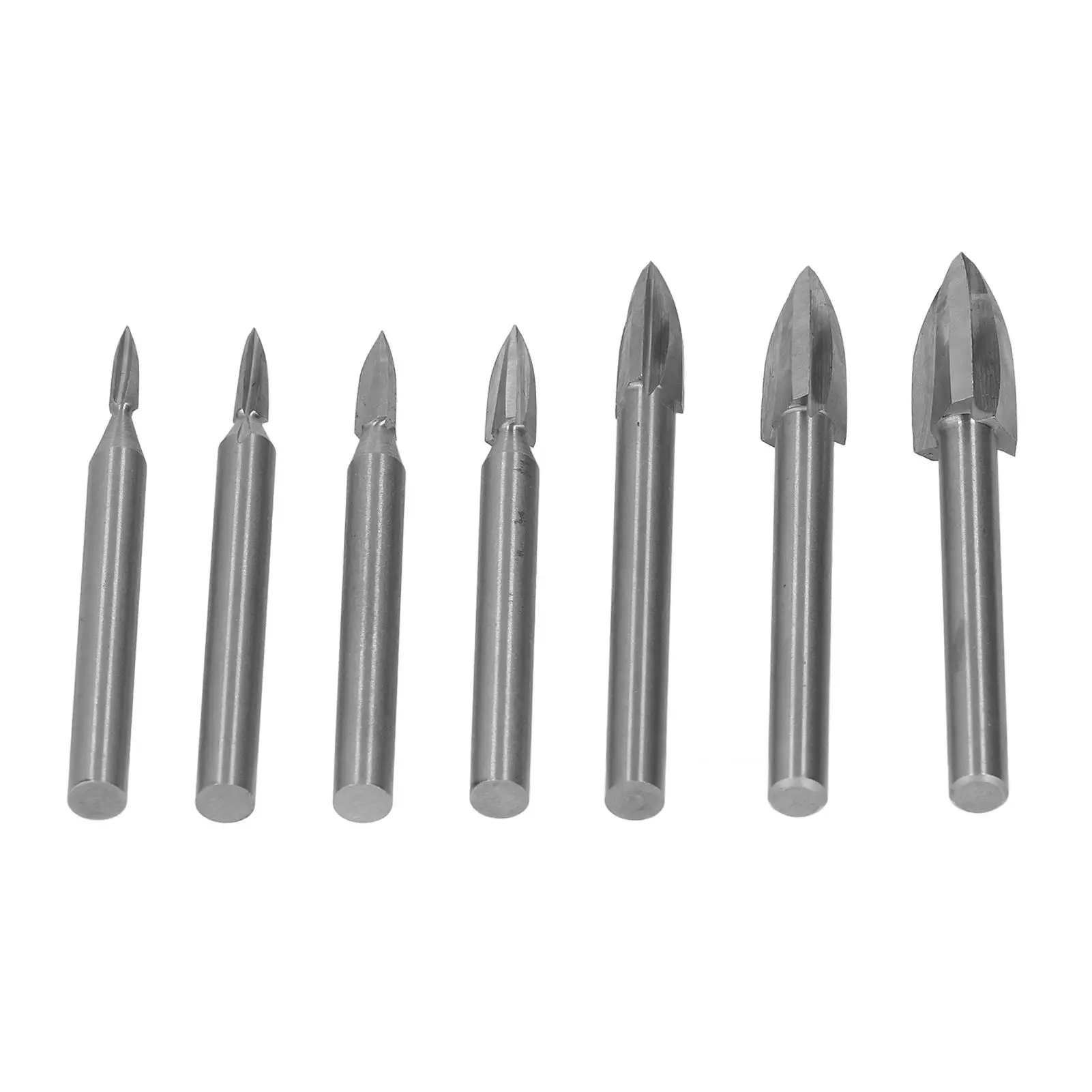 

High Steel Engraving Drill Bit Set 6mm Shank 7 Pieces Carving Tools for woodworking Craft Projects