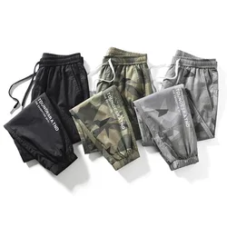 Men Casual Camouflage Workwear Pants For Men Elastic Waist Drawstring Pants Sports Outdoor Fashion Male Cargo Trouser Sweatpants