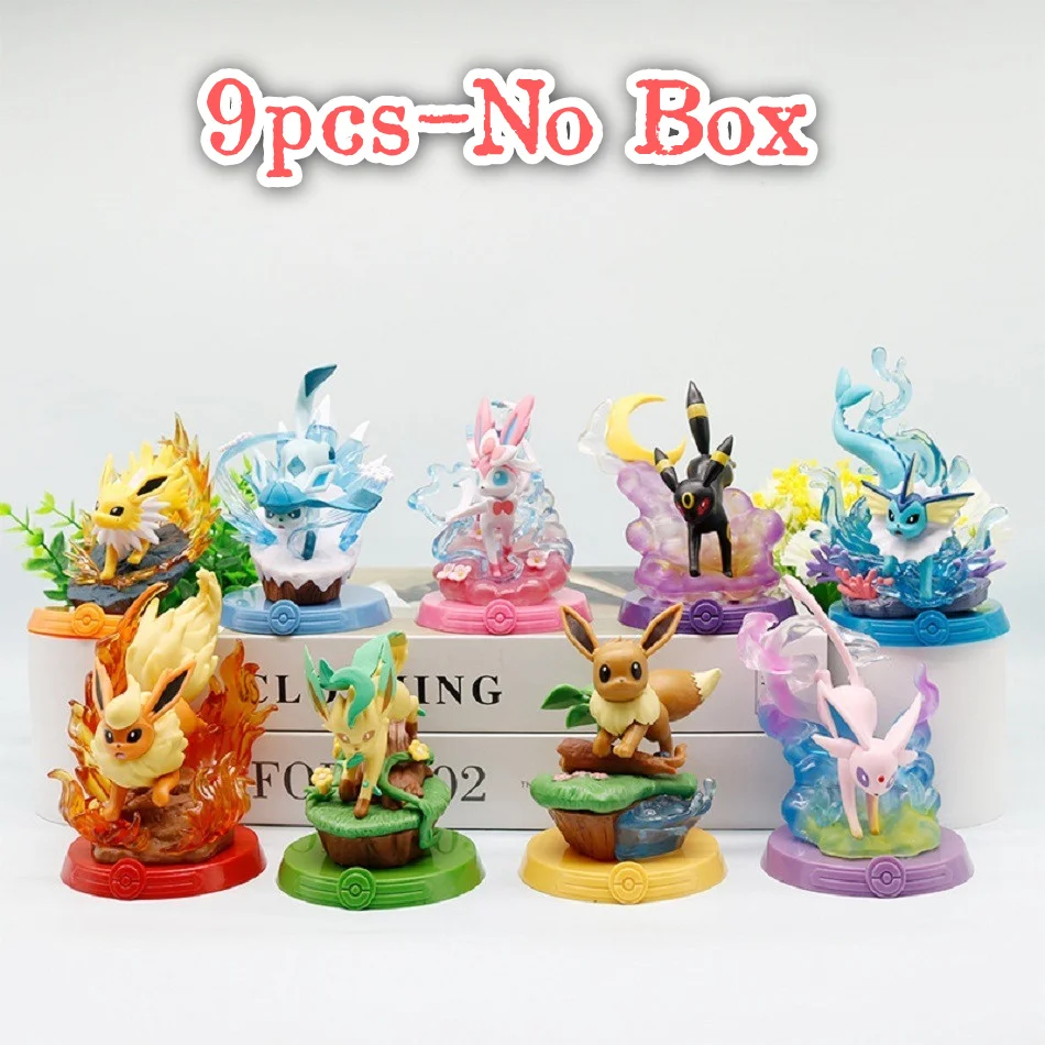 8 verschiedene Pokémon Actionfiguren Pikachu Abenteuer Eevee Blindbox Anime-Modell Desktop-Dekorationen Pokémon Spielzeug Fans Geburtstagsgeschenk
