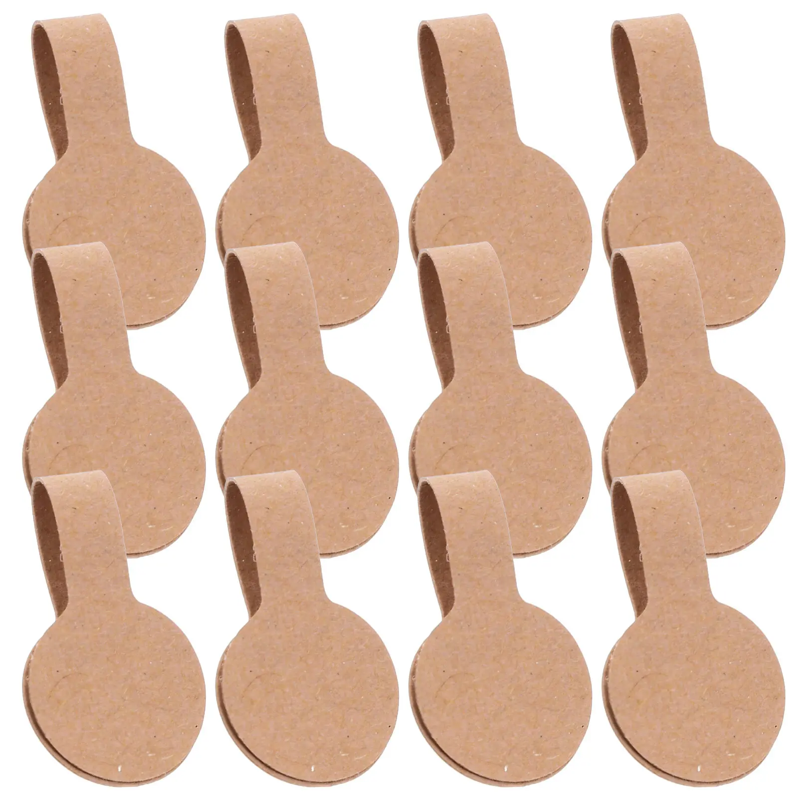 

100 шт. этикеток из крафт-бумаги с клеевым слоем для ценников на ювелирные изделия, пустые подвесные бирки для колец, одежды, канцелярских товаров, поделок, с гладкой поверхностью для письма