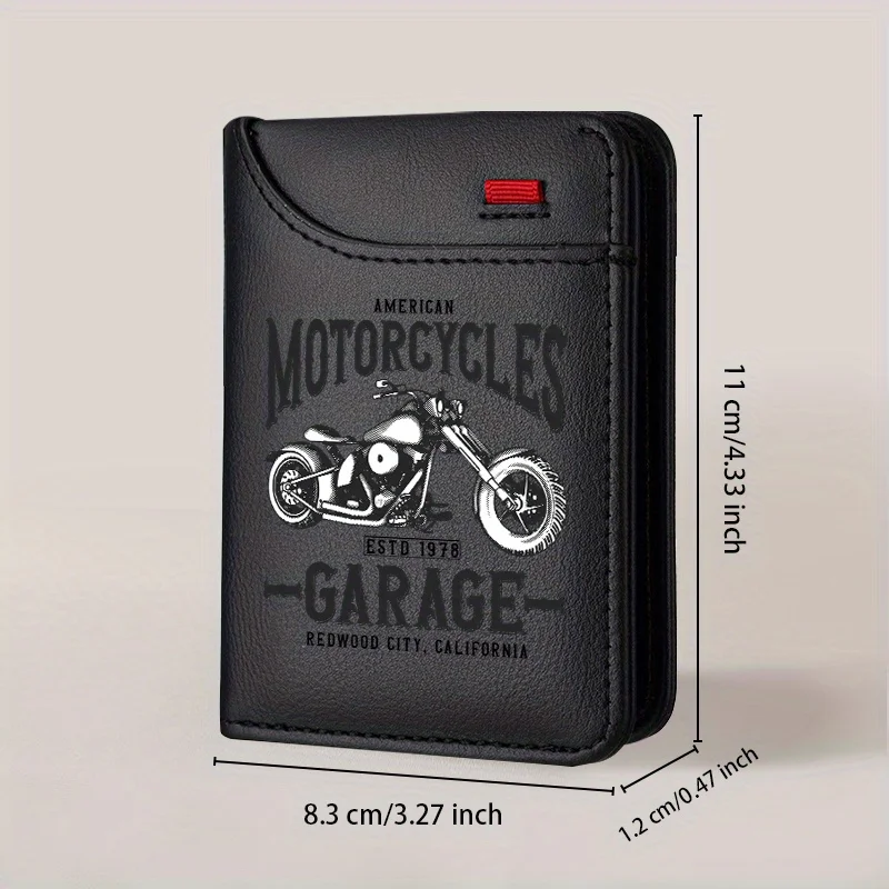 1 Retro-Biker-Geldbörse aus Leder für Herren, traditioneller Motorrad-Stil, mehrere Kartenfächer, Kreditkartenetui, bevorzugtes Geschenk für Männer – Detail 2