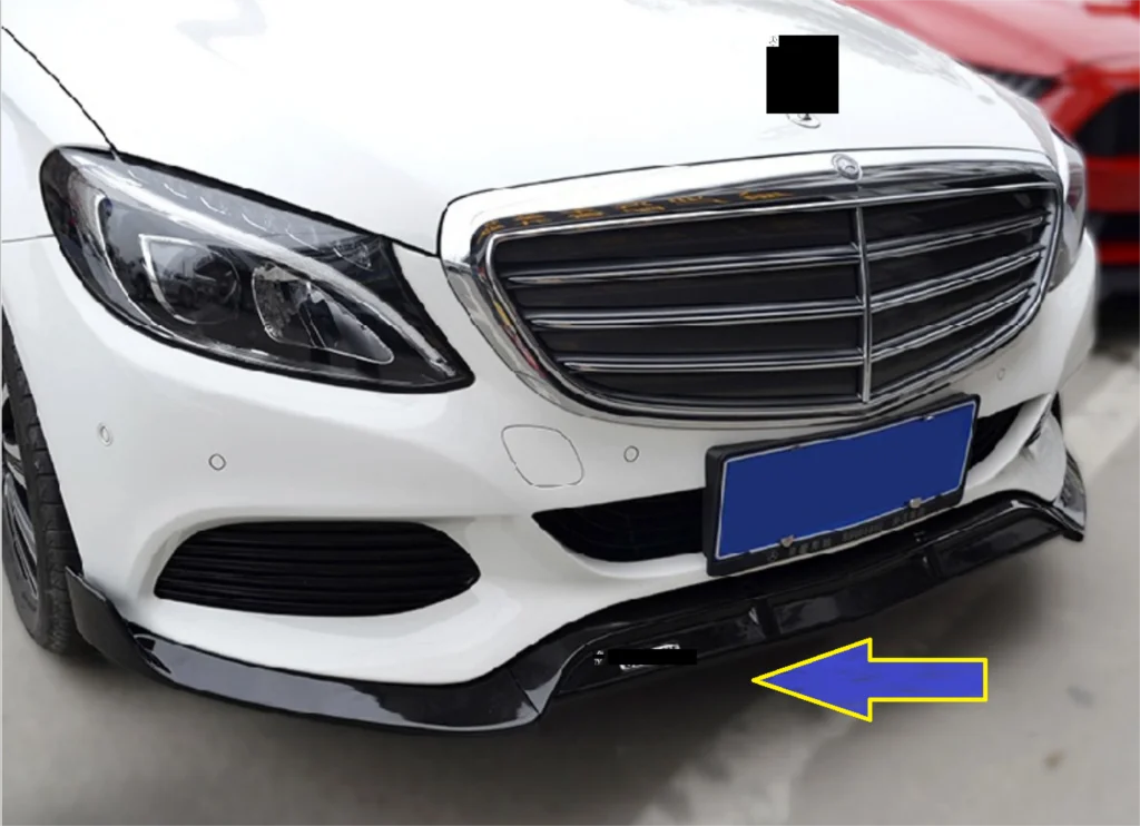 Front Lip Bumper Splitter Diffuser Spoiler Protection For Mercedes Benz C-Class W205 2015 2016 2017 2018 2019