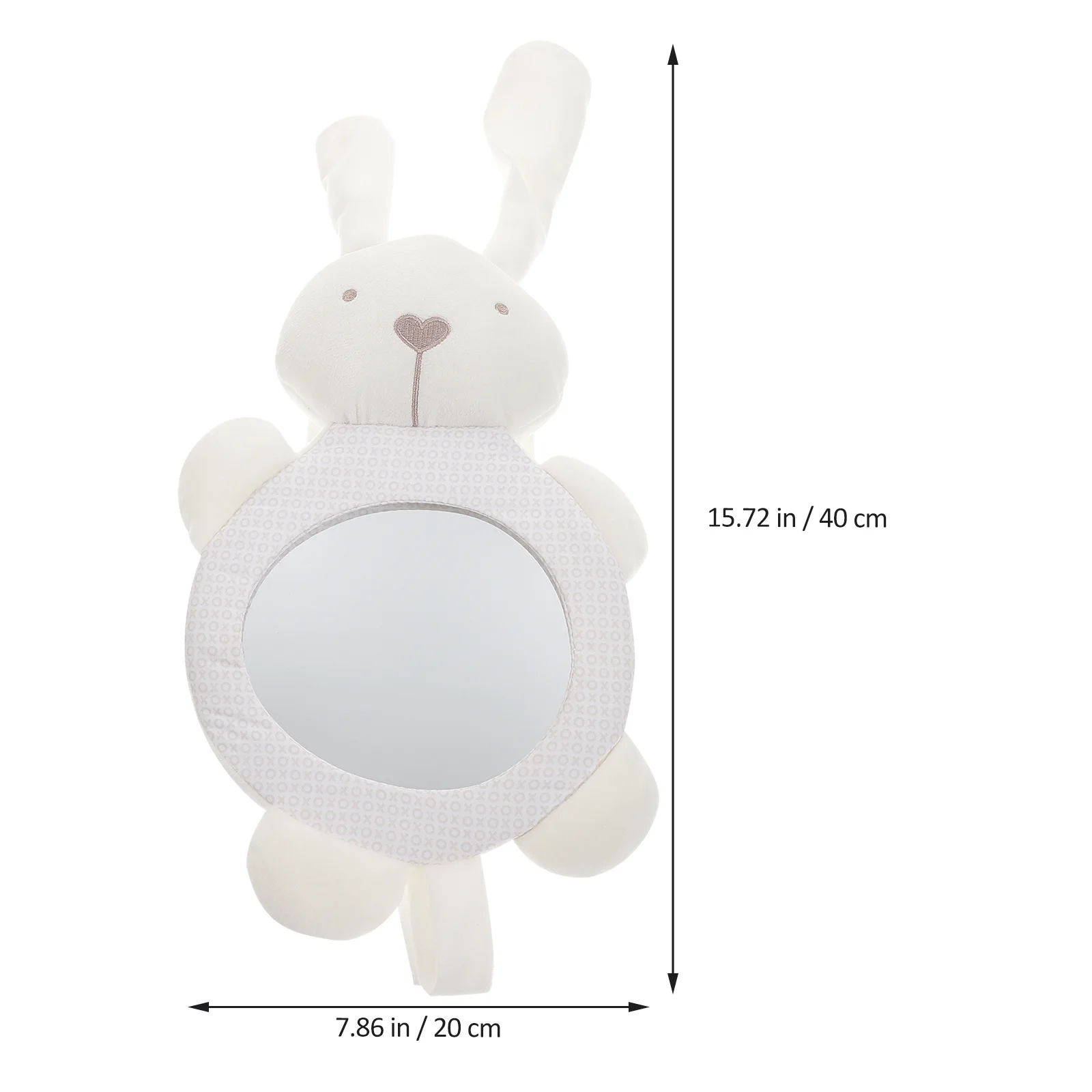 مرآة سيارة للمقاعد الخلفية التي تواجه، مرآة أمان مقاومة للكسر بتصميم أرنب كرتوني لطيف لمراقبة الرضع #6