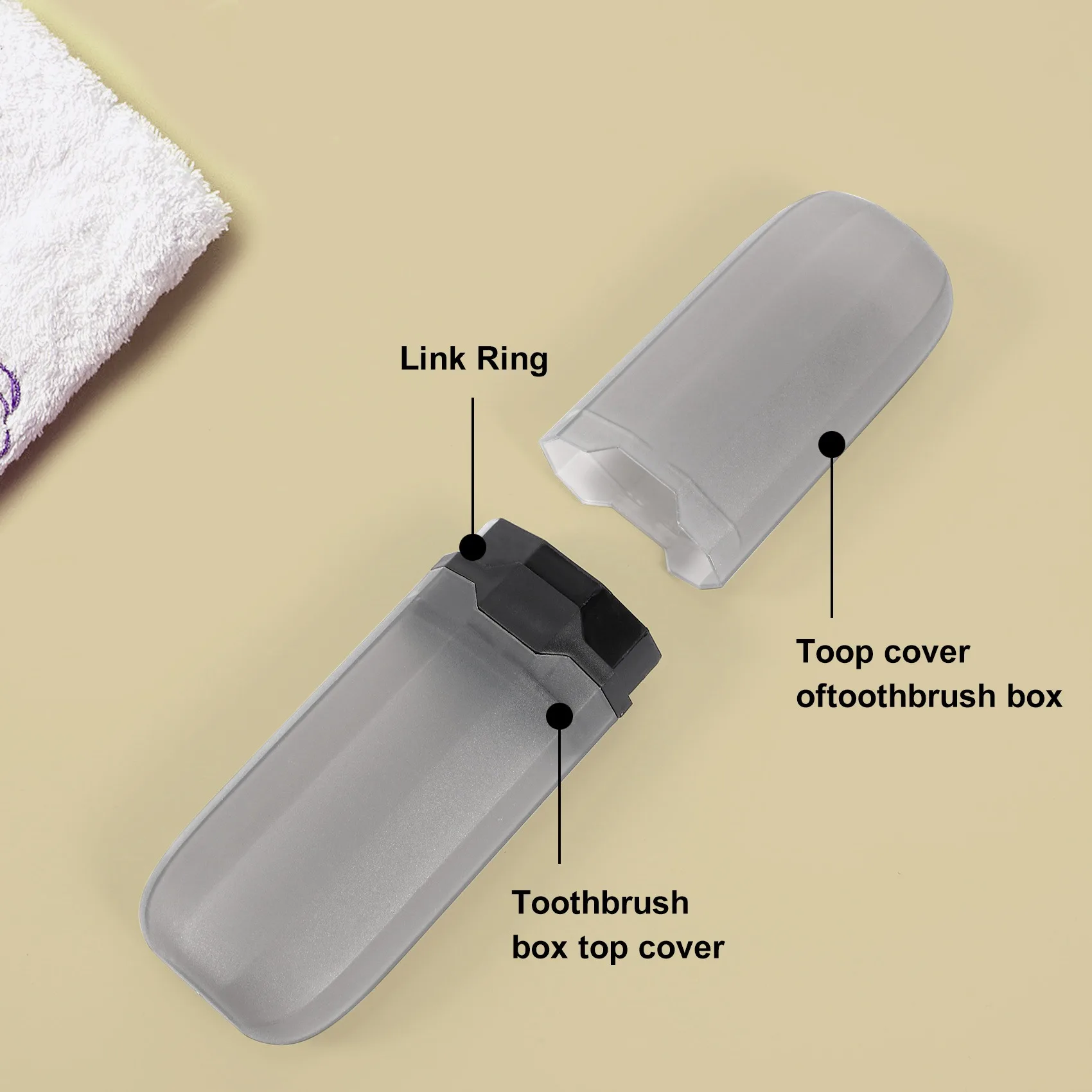 

Travel Toothbrush Case Stretchable Toothpaste Holder Container Anti Bacterial Adjustable Box