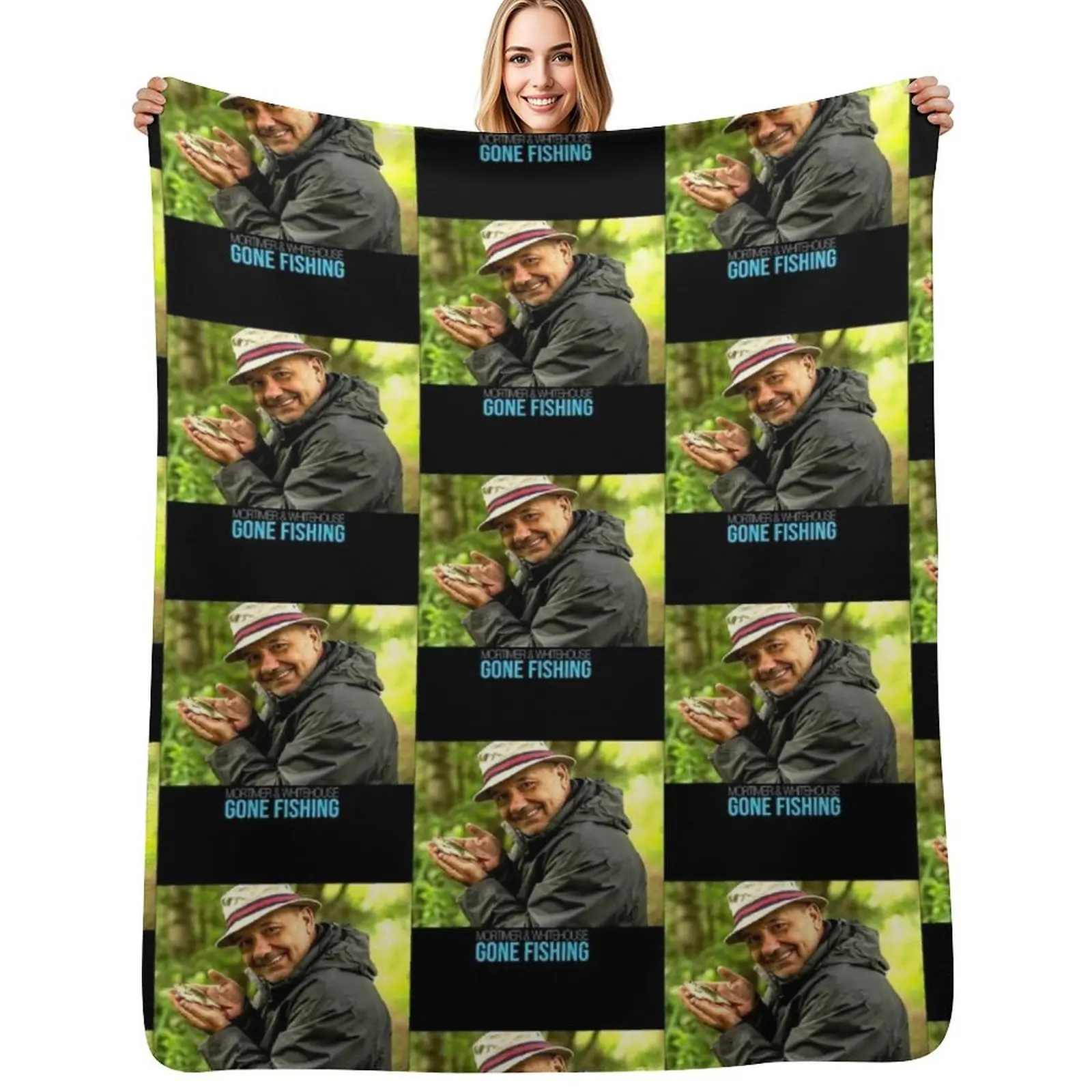 Bob Mortimer Parti à la pêche classique Throw Blanket No Pilling Soft Warm Blanket for Bed