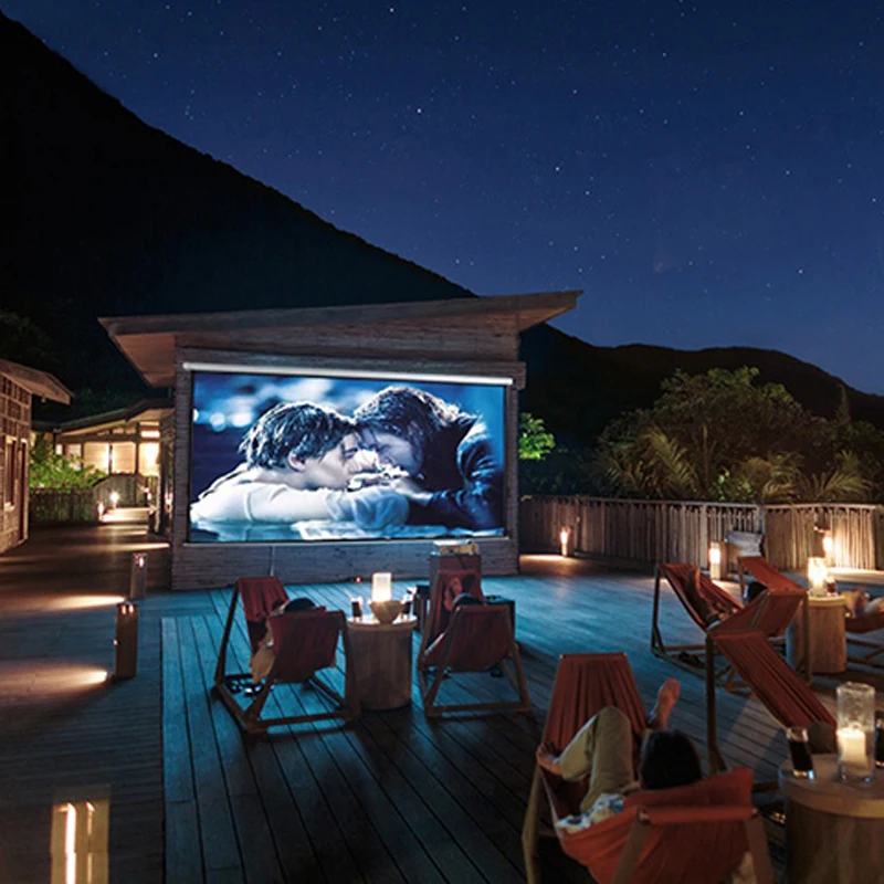 BSM300 Digital Movie Projector - Integrated Intelligent Audio-Visual Open-Air Mobile Projection System for Enhanced Viewing Expe