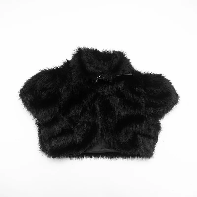 Buckle Belt Fluffy Faux Fur Sexy Cropped Jackets Women Fall Winter Fashion Slim Sleeveless Vest Streetwear Y2k Furry Short Coats